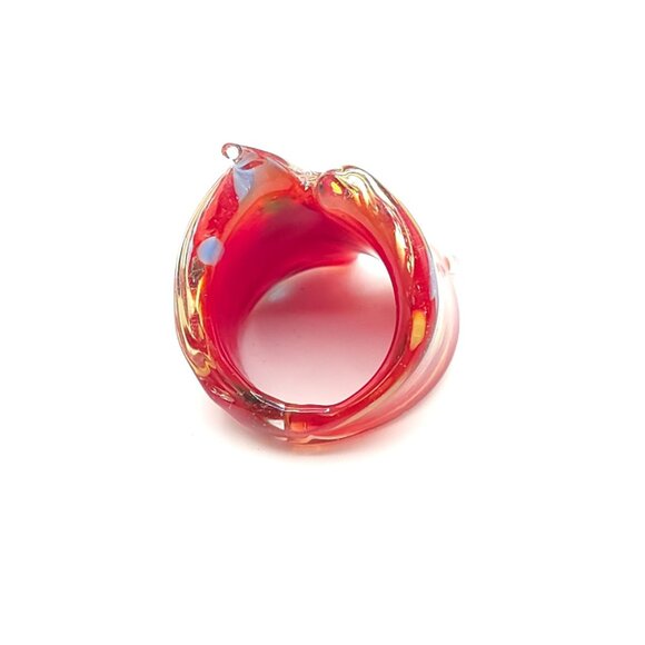 Vibrant Handmade Murano-Style Glass Ring – Bold & Unique Statement Jewelry - Picture 7 of 9